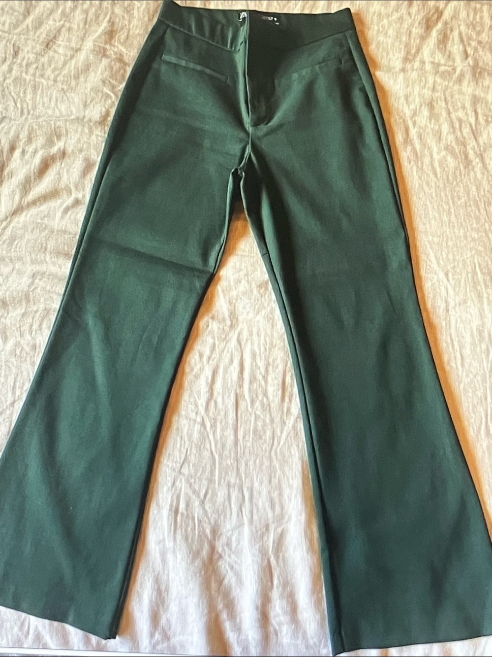 ZARA Emerald Green Skirt with Clean Waistband